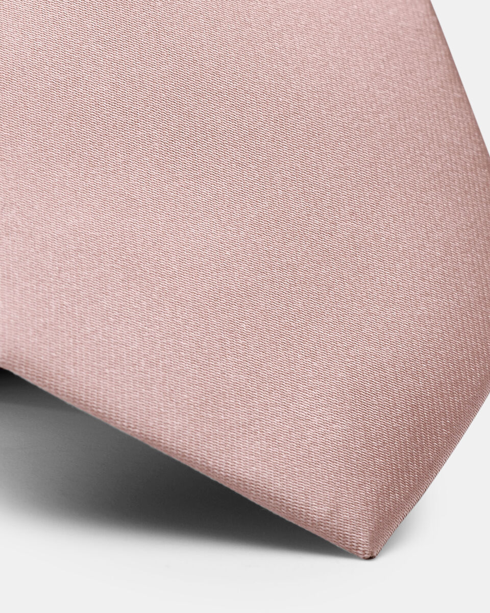 Silk Satin Tie, Dusty Pink, hi-res